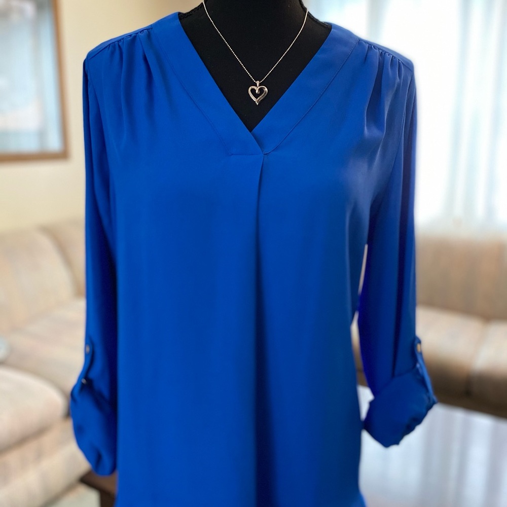 Jones New York Sapphire Blue Top Blouse